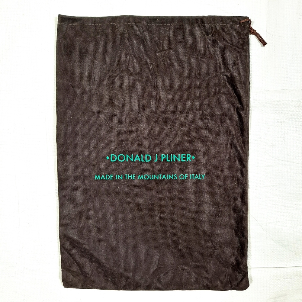 Donald J Pliner Brown Dust Cover Drawstring Pouch Bag